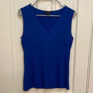 St John blue sleeveless top